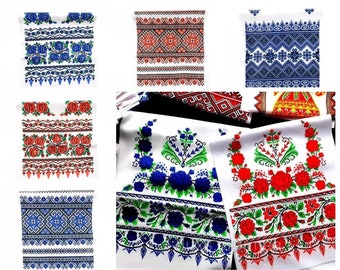 Ukrainian folk towel rushnik 1,4*0.30m, Ukrainian ornaments wedding towel, embroidered print Rushnyk Wedding Ritual Easter