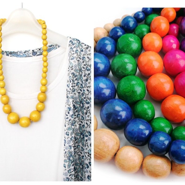 The Very Big Bead Stone Necklace main image 1