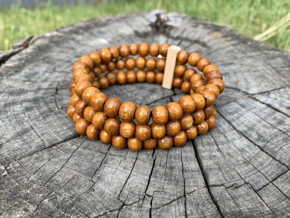 Boho Wooden Bead Bracelet, Chunky Natural Wood Stretch Bracelet, Wide  Bohemian Elastic Beaded Bracelet, Stackable Bracelet for Men or Women - Etsy