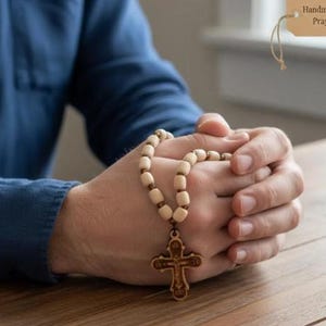Orthodox Christian Gift Set, Car Rosary Beads and Wooden Icon, Religious Car Charm and Prayer Beads, Christian Home Protection Gift image 15