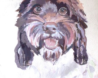 Australian Labradoodle SOLD OUT_9 x 12_gouache on paper