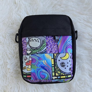 Anime Fall Spirited Away Soot Sprite Patchwork Festival Crossbody Bag