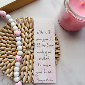 Romantic Bookmark, Romance Quote, Gift for Romance Readers, Book Lover Gift