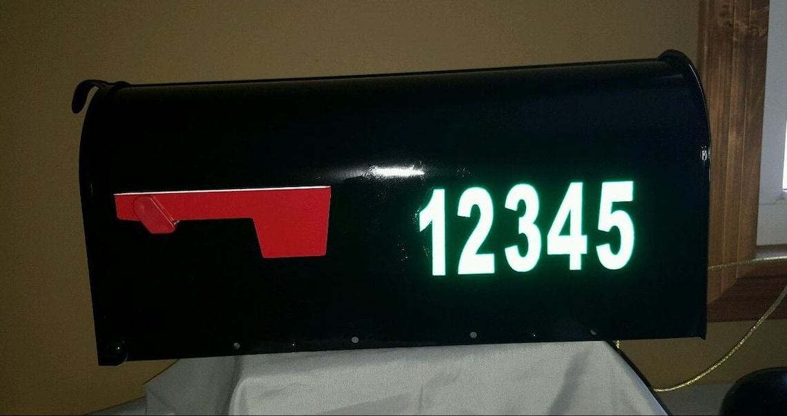 Mailbox Numbers 2.5 Tall HIGHLY Reflective Vinyl Address Number Green