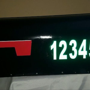Mailbox Numbers 2.5&quot; tall HIGHLY Reflective Vinyl Address Number Green or Silver 2 sets
