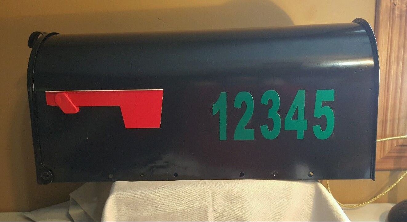 Mailbox Numbers 2.5 Tall HIGHLY Reflective Vinyl Address Number Green