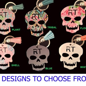Xray Keychain  Skull &quot;RT&quot; - Lilly Patterns!