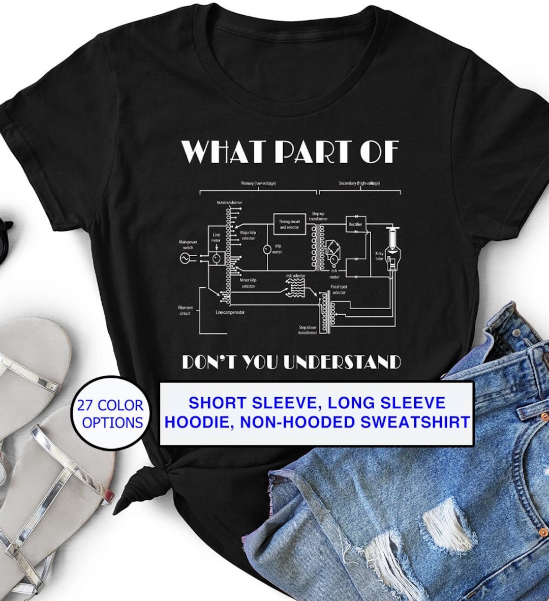 【NACHE】25ss SLIP X-RAY PRINTED T-SHIRT XRAY CIRCUIT - What Part Don't You Understand (white Ink