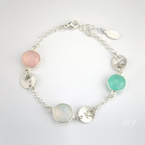 Personalized mom bracelet Birthstone bracelet, Custom Birthstone initial bracelet, custom bridesmaid bracelet, mothers bracelet grandma gift