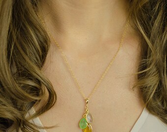 Grandma Necklace with Grandkids Birthstones, Personalized Grandma Birthstone Necklace Mothers Day Gift for Grandma Custom Birthstone Jewelry