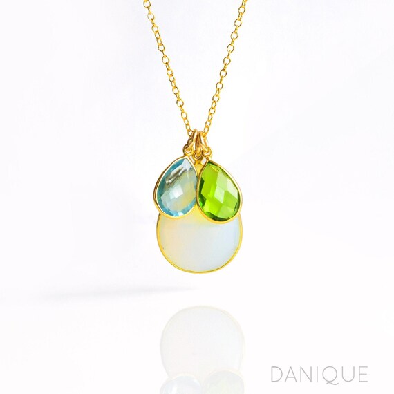 husband and wife birthstone necklace