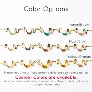 Custom colors are available. Please tell us if you would like different colors for a fun splash of vibrancy. Custom color necklace, fully customized necklace, her favorite colors custom made necklace, handmade necklace with custom personalized colors