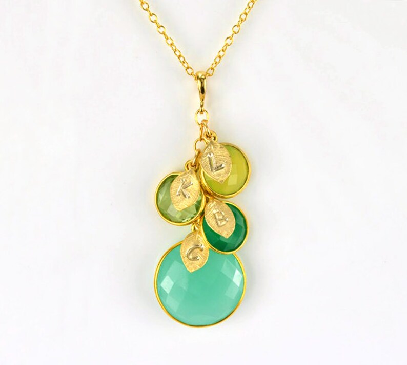 Personalized mom necklace with birthstone initial necklace birthday gifts for mom gift for grandma necklace custom family tree necklace mom