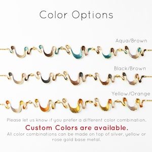 Custom colors are available. Please tell us if you would like different colors for a fun splash of vibrancy. Custom color necklace, fully customized necklace, her favorite colors custom made necklace, handmade necklace with custom personalized colors