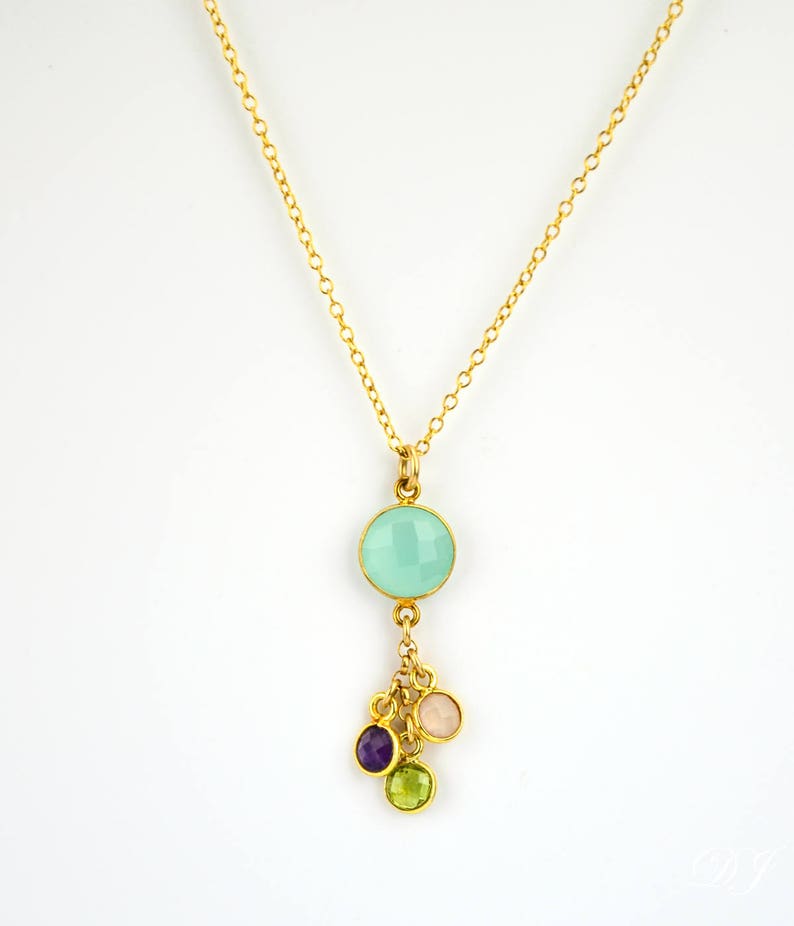 kids birthstone necklace for mom
