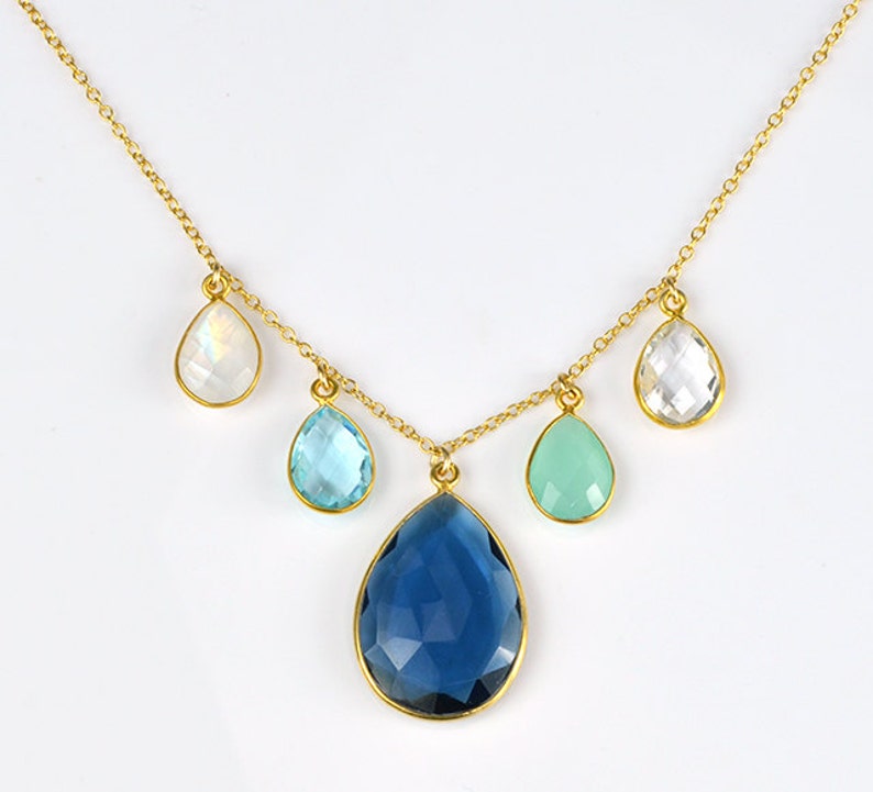 mom and son birthstone necklace