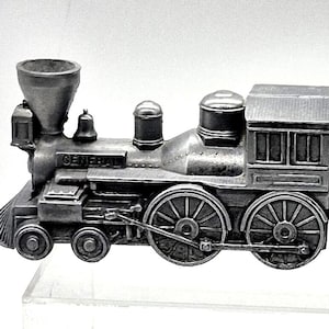 VTG  Banthrico Train Bank Die Cast Metal General Locomotive Caboose 1974 Rare