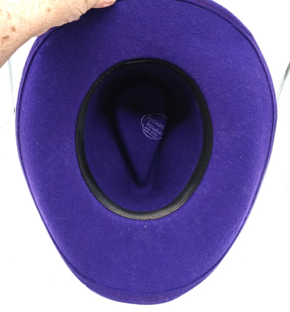 VTG Michael Howard Cowgirl Hat Purple Sequin Dese… - image 5