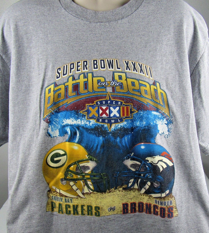 Vintage Super Bowl 32 XXXII T Shirt Size X-Large Green Packers | Etsy