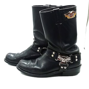 Harley-Davidson Eagle Harness 98408 Black Leather Boots size 9.5 men’s Harley Men Boots Harley Davidson 98408 Eagle Harness Blk  main image 2