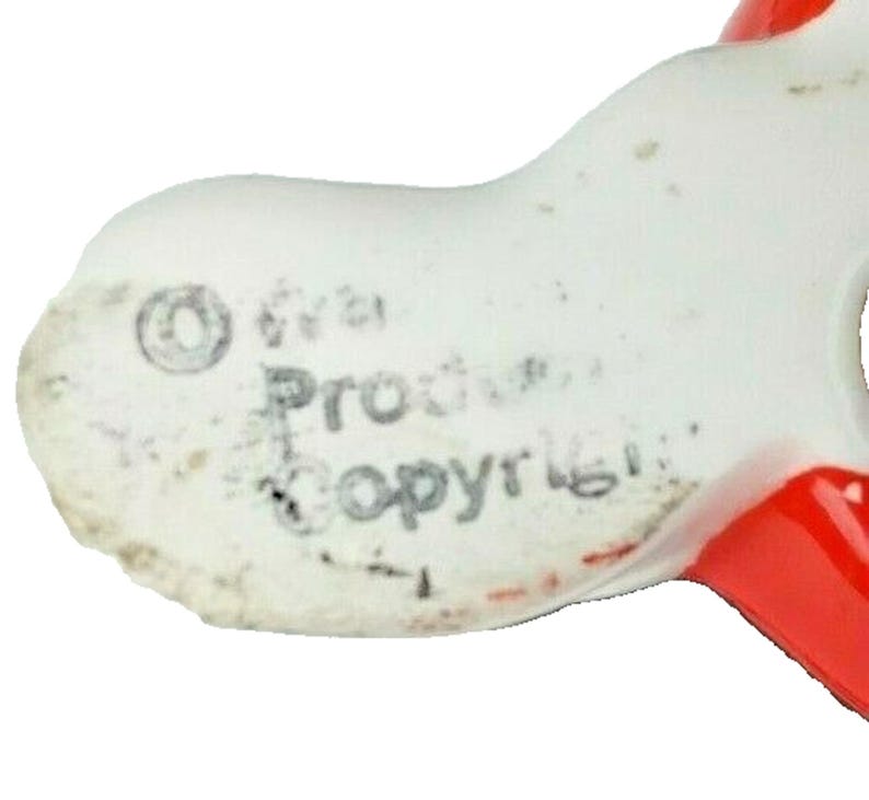 VTG Disney Mickey Mouse Ceramic Figurine Made in Japan 4" Tall Porcelain Pie Eye image 4