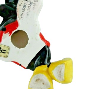 VTG Disney Mickey Mouse Ceramic Figurine Made in Japan 4" Tall Porcelain Pie Eye image 7
