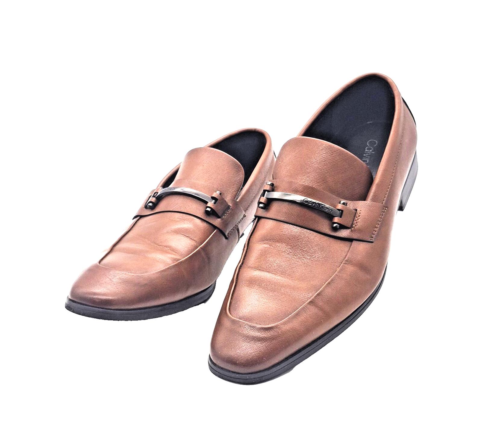 calvin klein men's dress shoes brown Calvin Klein Brodie Leather 34F0617-MED Mens Brown Leather Oxfords & Lace  Ups Plain Toe Shoes