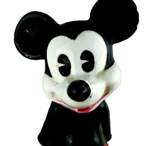 VTG Disney Mickey Mouse Ceramic Figurine Made in Japan 4" Tall Porcelain Pie Eye image 2