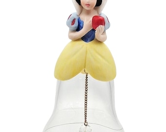 VTG Disney Collector's Bell Snow White Porcelain & Crystal 5" Tall X 2.5" Wide