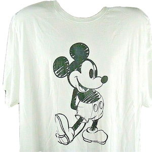VTG Musse Pigg T-shirt Storlek 3XL Vit Bella + Canvas Retro Look Ritning bild 2