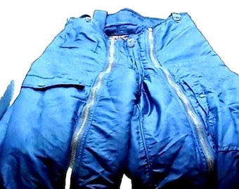 Spodnie lotnicze US Air Force D-1A w stylu vintage – rozmiar 34, niebieskie, z poliestru