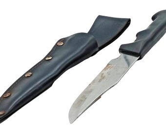 Vintage Japanese Japan Special Hunters Fixed Blade Knife w/ Sheath Clipped Point