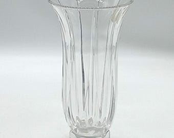 Noritake 8” Crystal Vase Made in Germany Flared Top Heavy Bottom Elegant Vintage