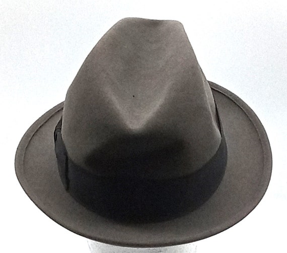 Vintage Men's Stevens Beaver Blend Fedora Hat Gra… - image 2