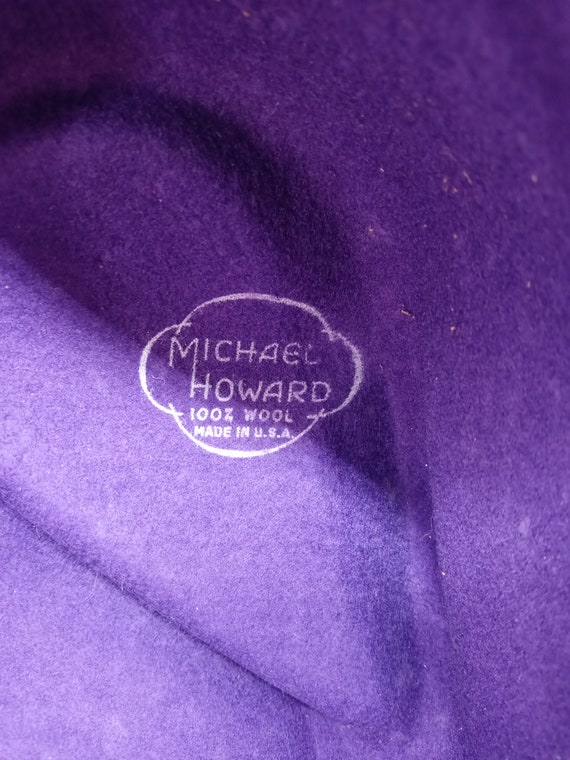 VTG Michael Howard Cowgirl Hat Purple Sequin Dese… - image 9