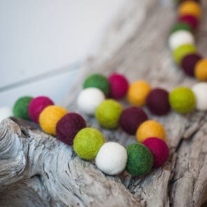 Christmas Bliss- 2cm Felt Ball Garland or Loose Pack - Pom Pom  | Bunting | Holiday Garland