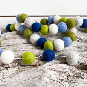 Earth Day 2cm 25 or 50ct Felt Ball Garland or Loose Pack - Pom Pom Bunting | Bedroom | Nursery | Decor