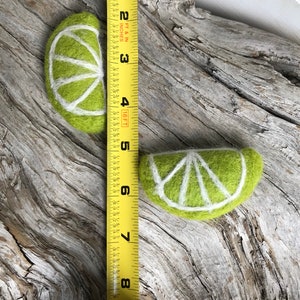 Lime Loose Felt Shapes Felt Fruit Summer Citrus Picnic Free Shipping USA over 16 US Dollars Garland Pom Pom image 3