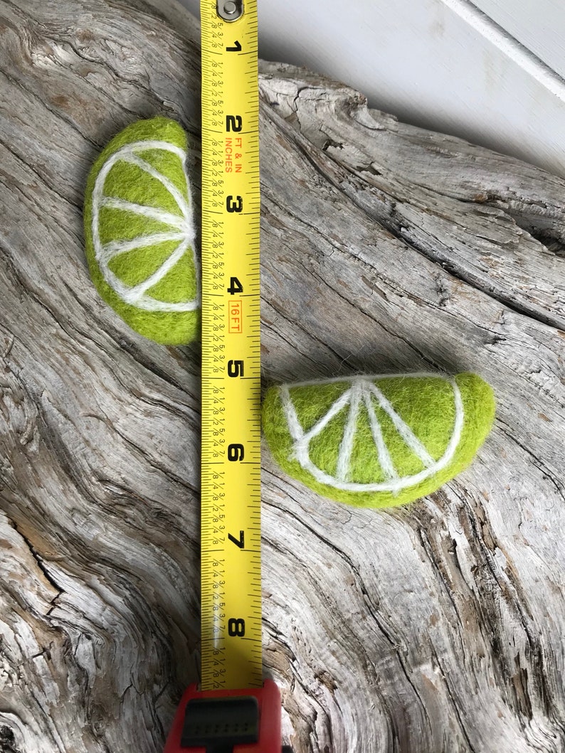 Lime Loose Felt Shapes Felt Fruit Summer Citrus Picnic Free Shipping USA over 16 US Dollars Garland Pom Pom image 3