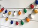 Vintage Christmas Light Bulb Felt Ball Garland - Pom Pom - FREE SHIPPING USA | Bunting | Holidays| Christmas Tree | Santa | Large Bulb 