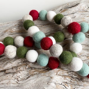 Winter Forest 2cm M Felt Ball Garland or Loose Pack Pom Pom FREE SHIPPING over 16 USA Bunting Holiday Garland Pom Pom image 1