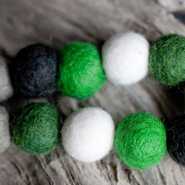 Luck of the Irish-St Patrick's Day, 2cm 25 or 50ct Felt Ball Garland or Loose Pack - Pom Pom - FREE SHIPPING USA | Bunting