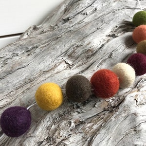 Fall Fest - 2cm Felt Ball Garland or Loose Pack - Pom Pom - | Bunting | Fall | Autumn