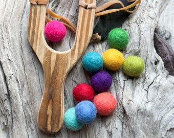 Felt Ball Slingshots Felt Ball Ammo | Cat Toy  | Felt Ball Sling Shot | Felt Fire Balls | Slingshot toy