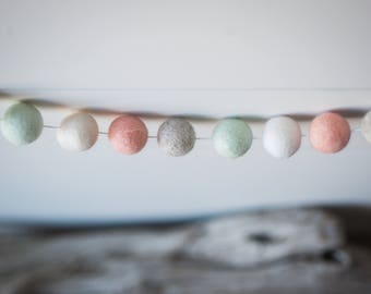 Sweet Baby  2cm 25 or 50ct Felt Ball Garland or Loose Pack - Pom Pom - FREE SHIPPING USA over 16 | Bunting | Bedroom | Nursery | Home Decor