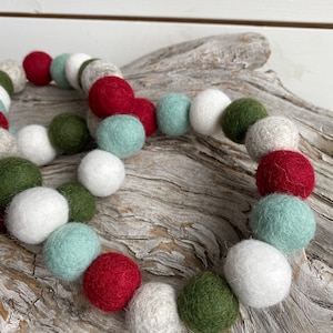 Winter Forest 2cm M Felt Ball Garland or Loose Pack Pom Pom FREE SHIPPING over 16 USA Bunting Holiday Garland Pom Pom image 2