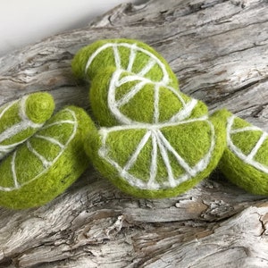 Lime Loose Felt Shapes Felt Fruit Summer Citrus Picnic Free Shipping USA over 16 US Dollars Garland Pom Pom image 2