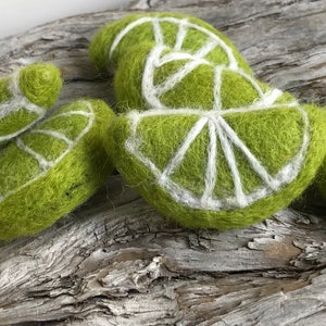 Lime Loose Felt Shapes Felt Fruit Summer Citrus Picnic Free Shipping USA over 16 US Dollars Garland Pom Pom image 1