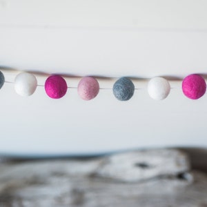 Second Grade Valentine, 2cm 25 or 50ct Felt Ball Garland or Loose Pack - Pom Pom  | Bunting
