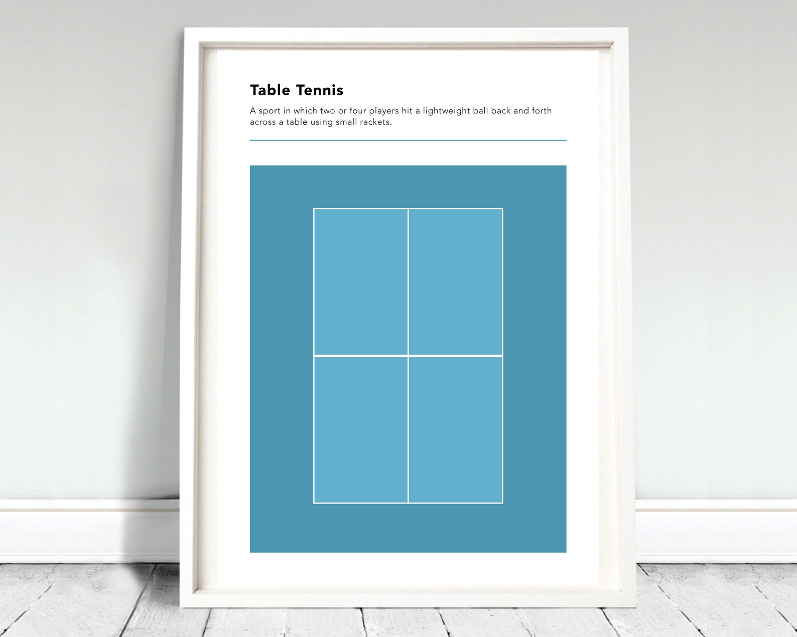 Table Tennis Poster / Table Tennis Print / Table Tennis Definition